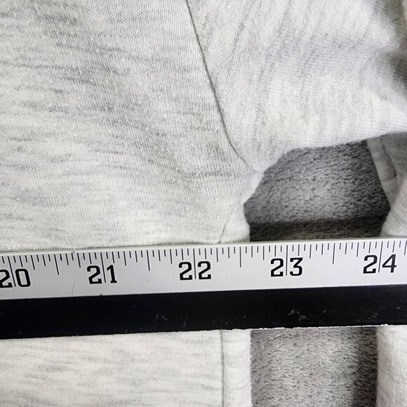 Womens Heathered Gray Tek Gear Open Front Cardigan Hooded Sweater Size L - Picture 6 of 8